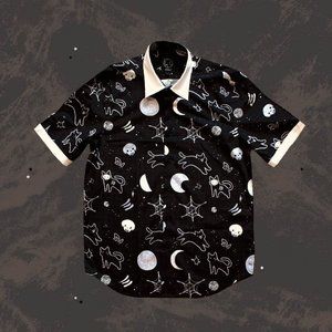 Sulkypup Halloween Kitties Button Down